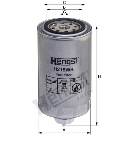 Filtr paliwa H215WK