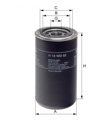 Filtr hydrauliczny H19WD02