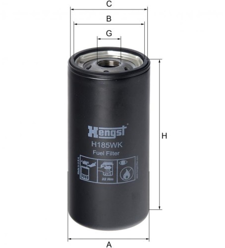 Filtr paliwa H185WK
