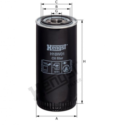Filtr oleju H18W01