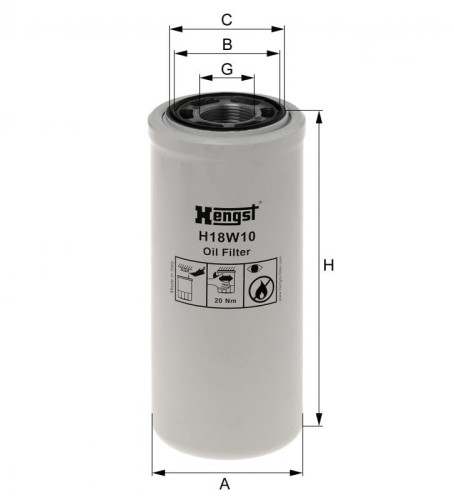 Filtr hydrauliczny H18W10