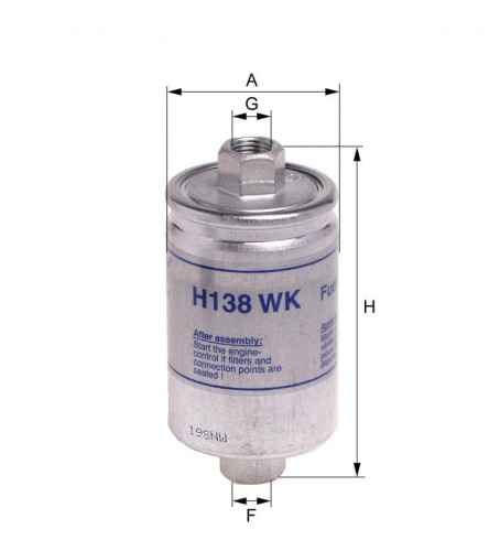 Filtr paliwa H138WK