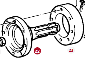 385103220080 Końcówka wałka WOM 1 3/4" 20 WYPUSTÓW