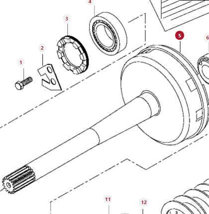 V33210600 Wał kosza 