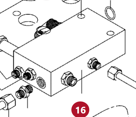 V34487600 Rozdzielacz blok hydrauliczny 