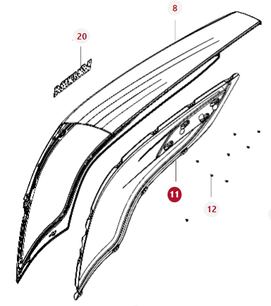 ACV0118040 Prawa osłona