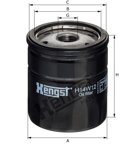 Filtr oleju H14W12