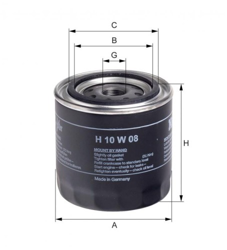 Filtr oleju H10W08