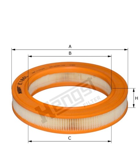 Filtr powietrza E186L