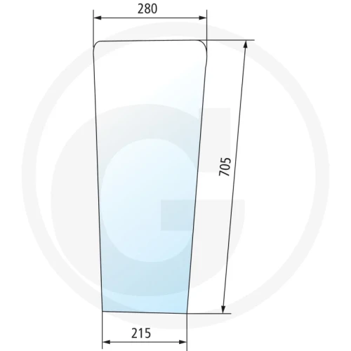 Szyba przednia dolna lewa Steyr M 968, M 975