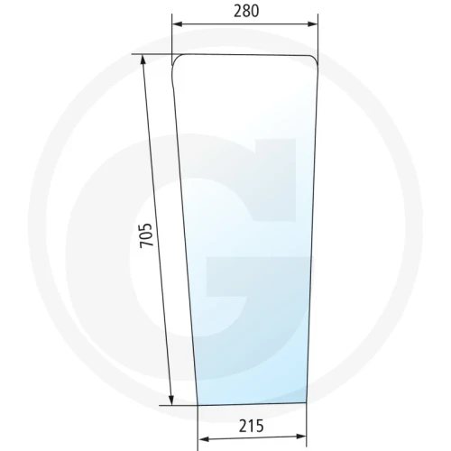Szyba przednia dolna prawa Steyr M 968, M 975