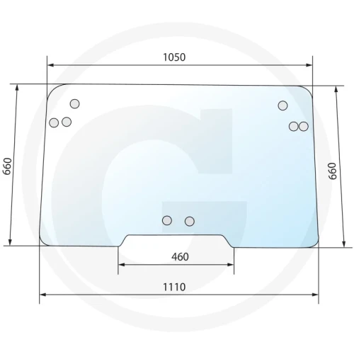 Szyba przednia wystawiana, z rozszczelnieniem Steyr M968, M975