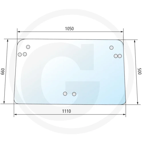 Szyba przednia wystawiana Steyr M968, M975