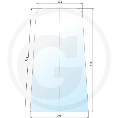 Szyba przednia dolna lewa Case IH 3220, 3230, 4210, 4220, 4230, 4240, 485 XL, 585, 585 XL, 685, 685 XL, 785 XL, 885, 885 XL, 985, 743 XL, 745 XL, 844 XL, 845 XL, 856 XL, 1255, 1255 XL, 1455, 1455 XL