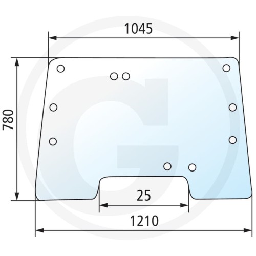 Szyba przednia uchylna Case IH D 440, 440, 540, 640, 740, 840, 940