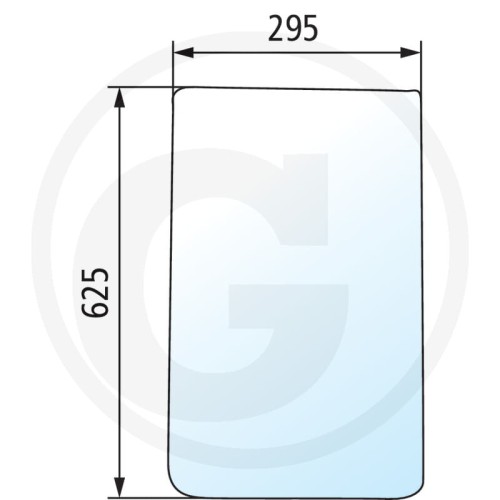 Szyba przednia górna, stała Case IH 533, 633, 733, 833, 933