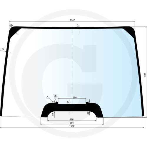 Szyba przednia stała Case IH Maxxum 100, 110, 115, 120, 125, 130, 140, MXU 100, 110, 115, 125, 130, 135, Puma 115, 125, 130, 140, 145, 155, 160