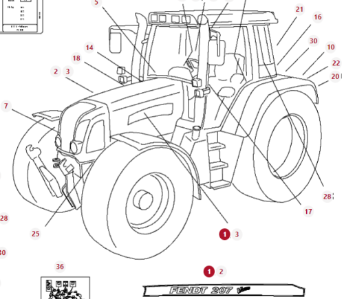 260500021865 Naklejka Fendt 207 Vario