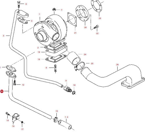 V836866459 Przewód smarowania turbosprężarki 