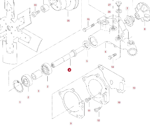 V836764238 Wał pompy wodnej