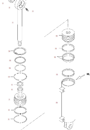V31707200 Siłownik podnośnika