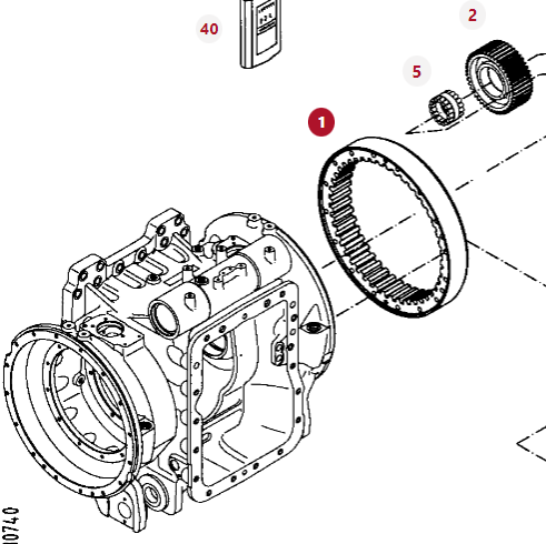 411151150023 Koło zębate, koronowe zwolnicy 
