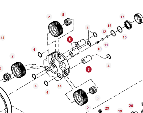 411151150041 Wałek satelity, satelitki