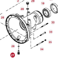 H716151150010 Korek obudowy zwolnicy z magnesem 