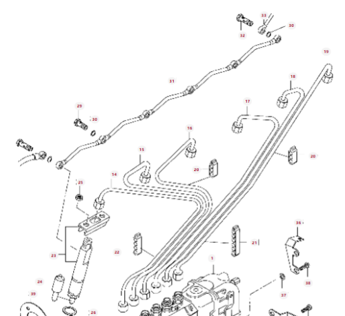 V836852330 Zestaw rurek paliwa