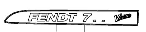 M219PP1545810 Naklejka na maskę FENDT 714 VARIO lewa strona