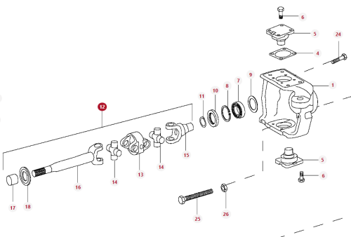 V35124500 Półoś kompletna