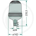Lampa ostrzegawcza LED 12 / 24V, rurka nasadzana