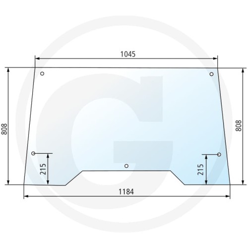 Szyba przednia uchylna Case IH Deluxe C 82, Silent S2, Silent S3, Standard 85, 533, 633, 733, 833, 933
