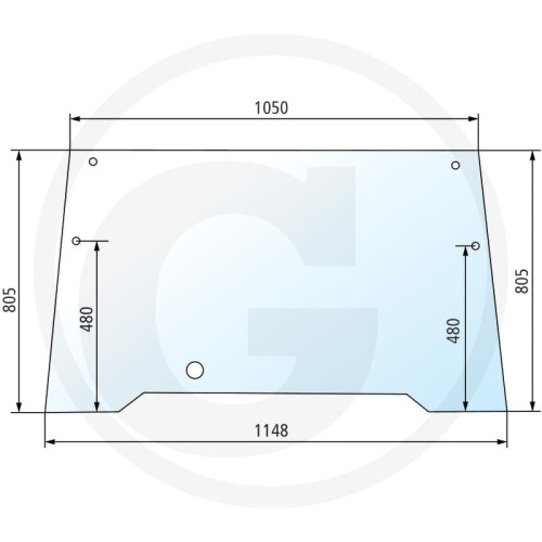 Szyba przednia uchylna Case IH Deluxe C 82, Silent S2, Silent S3, Standard 85, 533, 633, 733, 833, 933