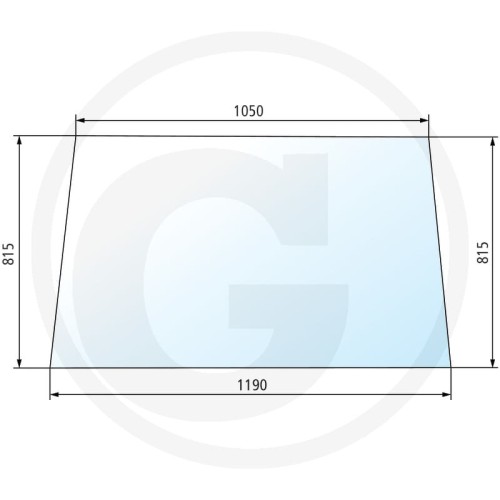 Szyba przednia stała Case IH Deluxe C 82, Silent S2, Silent S3, Standard 85,  433, 533, 633, 733, 833, 933