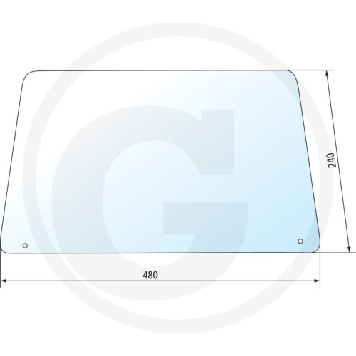 Szyba tylna dolna Case IH Deluxe C 82, Combi Cab 9615, Silent 40, Silent S2, Silent S3, Standard 85, 433, 440, 533, 540, 633, 640, 733, 740, 833, 840, 933, 940 (1/90-12/92), D 440