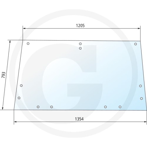 Szyba przednia uchylna Case IH Comfort 2000, 644, 743, 744, 745 S, 844, 844 S, 955, 1055