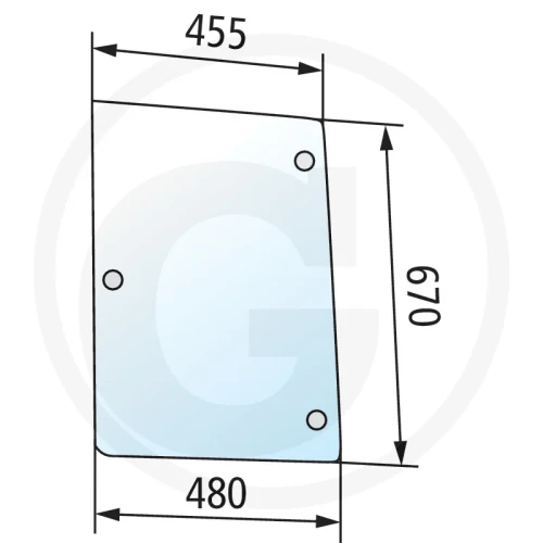 Szyba boczna lewa Case IH CS 78, CS 78, CS 80, CS 80 Pro, CS 85 Pro, CS 86, CS 86, CS 90, CS 90 Pro, CS 94, CS 94, CS 95 Pro, CS 100, CS 100, CS 100, CS 105 Pro, CS 110, CS 110, CS 120, CS 120, CS 130, CS 130, CS 150, CS 150