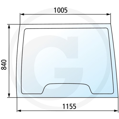 Szyba przednia stała przyciemniana Ford 8160, 8260, 8360, 8560
