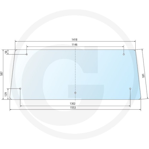 Szyba tylna brązowa osłona Zetor  2011, 2511, 3011, 3320, 3340, 3511, 3513, 3545, 4011, 4320, 4340, 4511, 5211, 5245, 5320, 5340, 5511, 5545, 5611, 5645, 5647, 6011, 6211, 6245, 6320, 6340, 7211, 7245, 7320, 7340, 7711, 7745