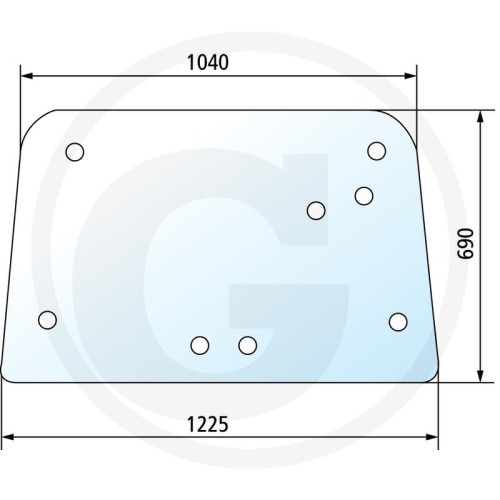 Szyba tylna Case IH Serie 94: 1194, 1294, 1394, 1494, 1594, 1694