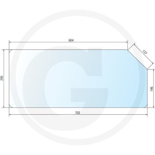 Szyba tylna dolna Fiat Serie L: L 60, L 65, L 75, L 85, L 95  Serie M: M 100, M 115, M 135, M 160