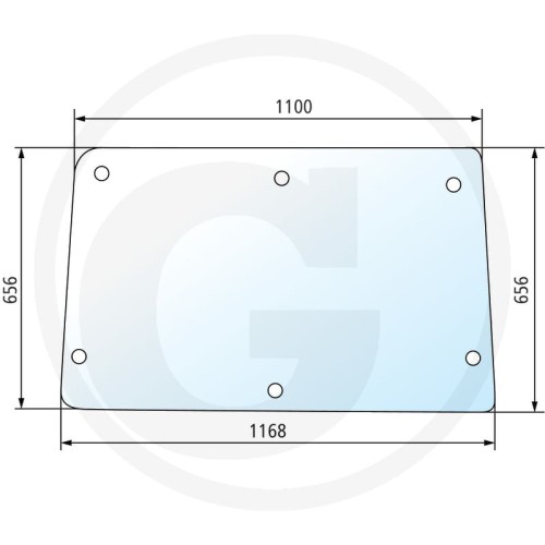 Szyba tylna nieogrzewana Zetor 8211, 8245, 9211, 9245, 10211, 10245, 11211, 11245, 12211, 12245, 14245, 16245