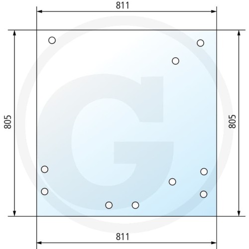 Szyba tylna Renault Serie R: 95-14, 891, 921, 951, 981, 1151-4, 1181-4