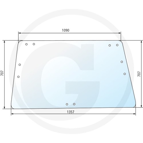 Szyba przednia i tylna Deutz-Fahr DX 85, DX 90, DX 110, DX 120, DX 140, DX 145, DX 160