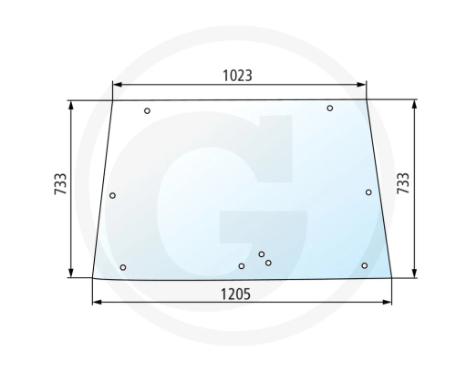 Szyba tylna Massey Ferguson Serie 307: 377, 387, 397 Serie 600: 670, 675, 690, 698, 698T, 699 Serie 1000: 1007 Serie 1004: 1014, 1024