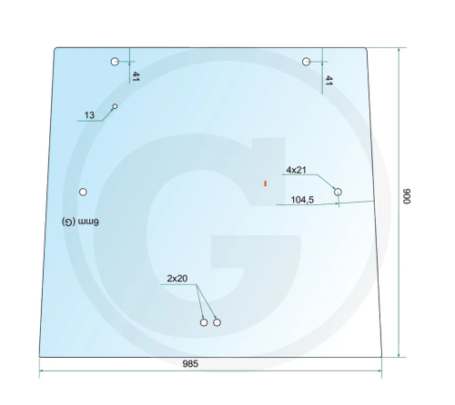 Szyba tylna Massey Ferguson Serie 3000: 3050, 3060, 3065, 3075, 3085, 3095 Serie 3100: 3120, 3125 Serie 3600: 3660, 3670, 3690 Serie 3600 (2. Generation): 3635, 3645, 3655