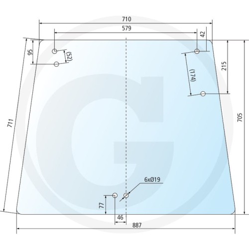 Szyba tylna Deutz-Fahr Serie AgroStar: AgroStar 4.61, AgroStar 4.71, AgroStar 6.11, AgroStar 6.21, AgroStar 6.31, AgroStar 6.61 Serie AgroStar Freisicht: AgroStar Freisicht 4.68, AgroStar Freisicht 4.78, AgroStar Freisicht 6.08
