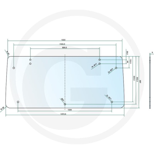 Szyba tylna Fiat: Serie 80: 580, 680, 780, 880, 980 Serie 90: 70-90, 80-90, 90-90, 100-90, 110-90, 115-90, 130-90, 140-90, 160-90, 180-90 Serie 94: 72-94, 82-94, 88-94