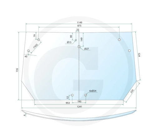 Szyba tylna Lamborghini Serie R3: R3 EVO 85, R3 EVO 100, R3.110 Serie R3 Com3: R3 EVO 85 Com3, R3 EVO 100 Com3, R3 EVO 110 Com3 Serie R3 Target: R3 EVO 85 Target, R3 EVO 100 Target